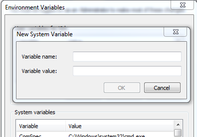 New variable window